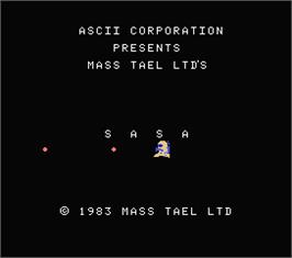 Title screen of Sasa on the MSX.