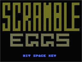 Title screen of Scramble Eggs on the MSX.
