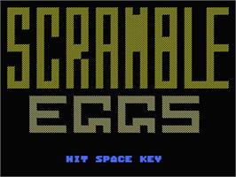 Title screen of Scramble Eggs on the MSX.