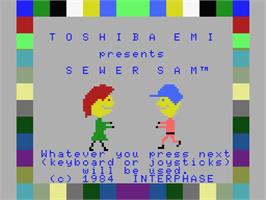 Title screen of Sewer Sam on the MSX.