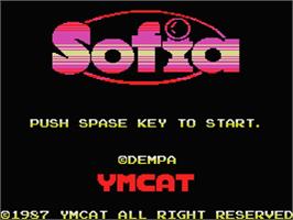 Title screen of Sofia on the MSX.