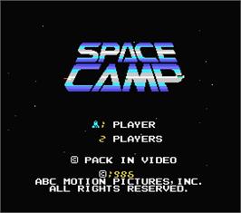 Title screen of Space Camp on the MSX.