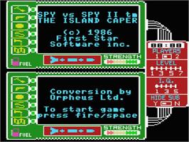 Title screen of Spy vs. Spy II: The Island Caper on the MSX.