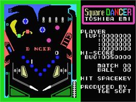 Title screen of Square Dancer on the MSX.