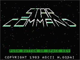 Title screen of Star Command on the MSX.