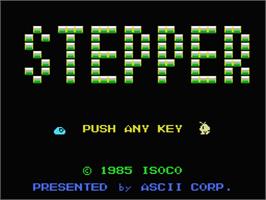 Title screen of Stepper on the MSX.