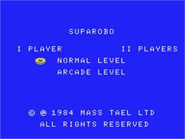 Title screen of Suparobo on the MSX.