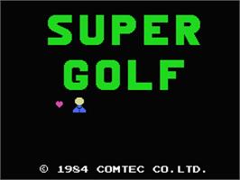 Title screen of Super Golf on the MSX.