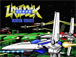 Title screen of Super Laydock - Mission Striker on the MSX.