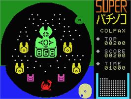 Title screen of Super Pachinko on the MSX.