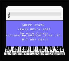 Title screen of Super Synth on the MSX.
