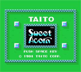 Title screen of Sweet Acorn on the MSX.