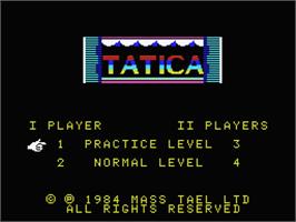 Title screen of Tatica on the MSX.