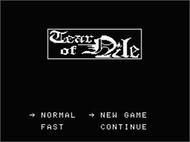 Title screen of Tear Of Nile on the MSX.