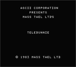 Title screen of Telebunnie on the MSX.