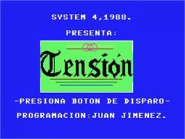 Title screen of Tension on the MSX.