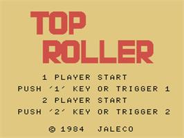 Title screen of Top Roller! on the MSX.