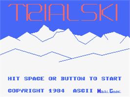 Title screen of Trial Ski on the MSX.