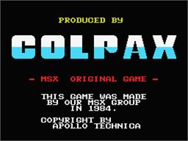 Title screen of Water Driver on the MSX.