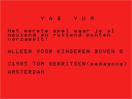 Title screen of Yab Yum on the MSX.