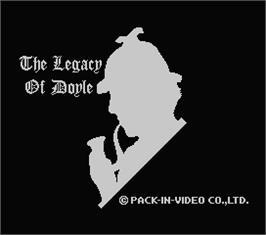 Title screen of Young Sherlock: The Legacy of Doyle on the MSX.