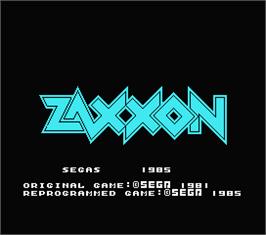 Title screen of Zaxxon (Electric Software) on the MSX.