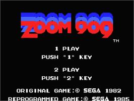 Title screen of Zoom 909 on the MSX.
