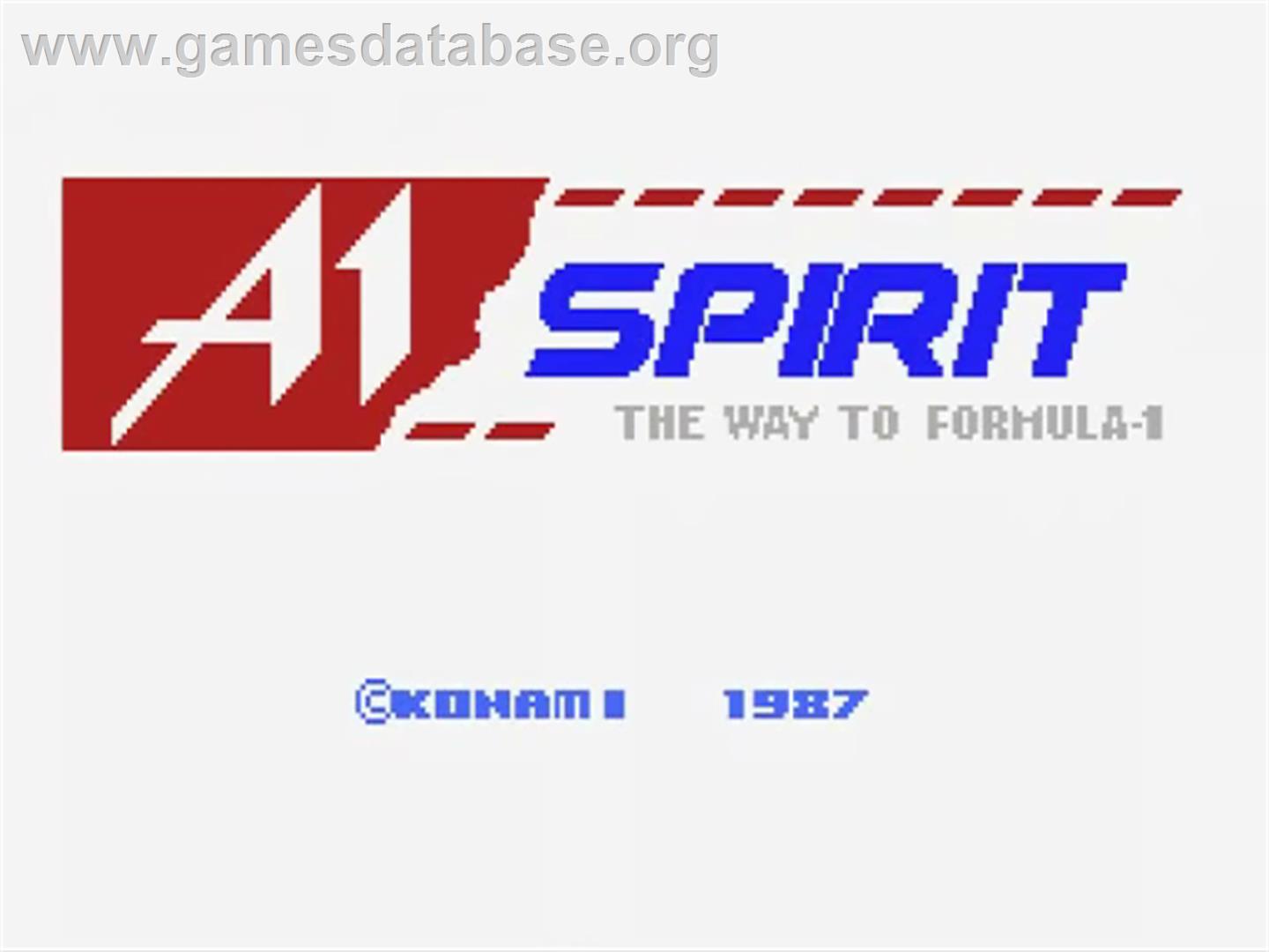 A1 Spirit - The Way To Formula-1 - MSX - Artwork - Title Screen