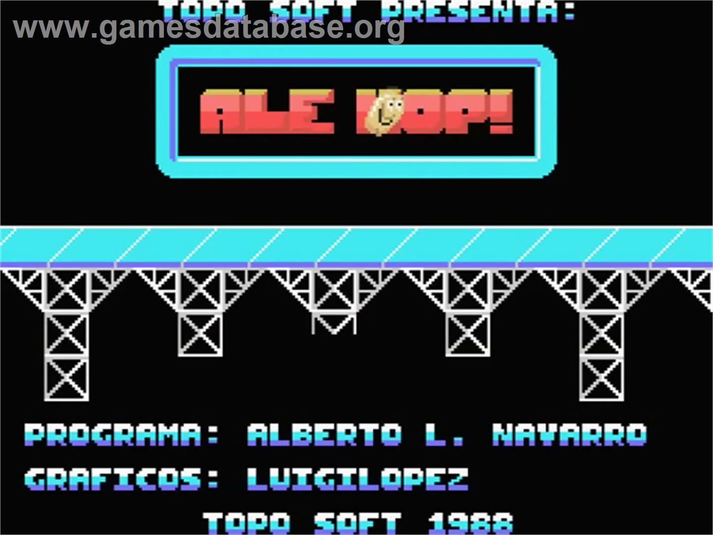 Ale Hop! - MSX - Artwork - Title Screen