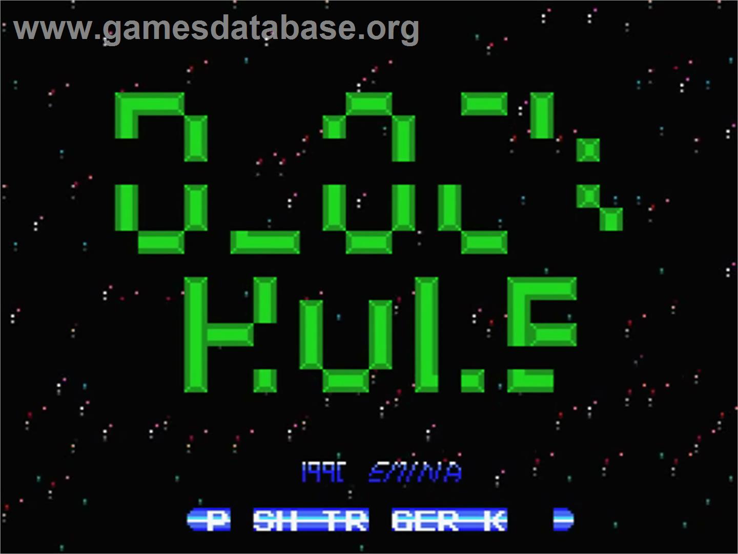Block Hole - MSX - Artwork - Title Screen