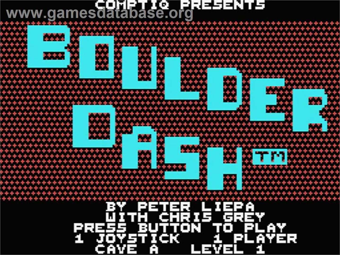 Boulder Dash - MSX - Artwork - Title Screen