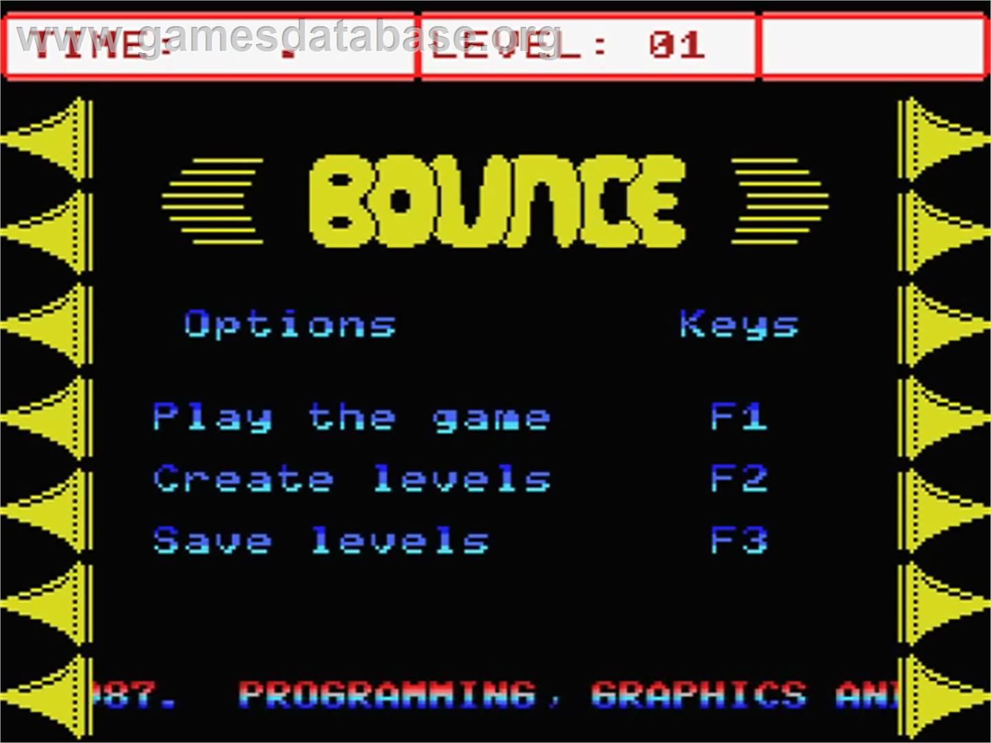 Bounce - MSX - Artwork - Title Screen