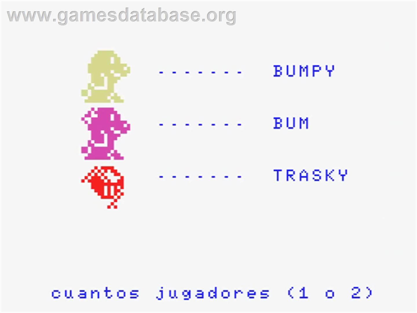 Bumpy - MSX - Artwork - Title Screen