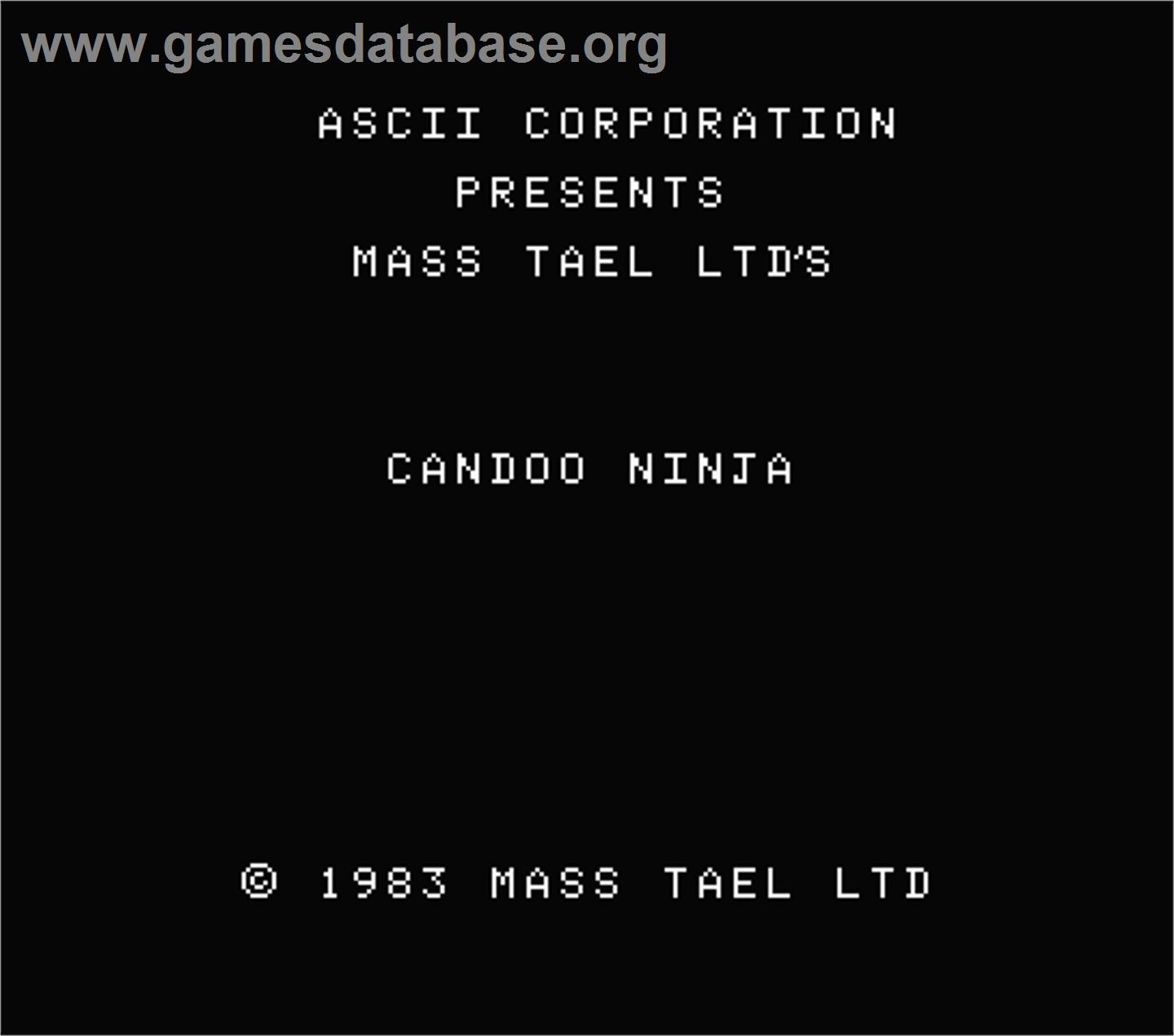Candoo Ninja - MSX - Artwork - Title Screen