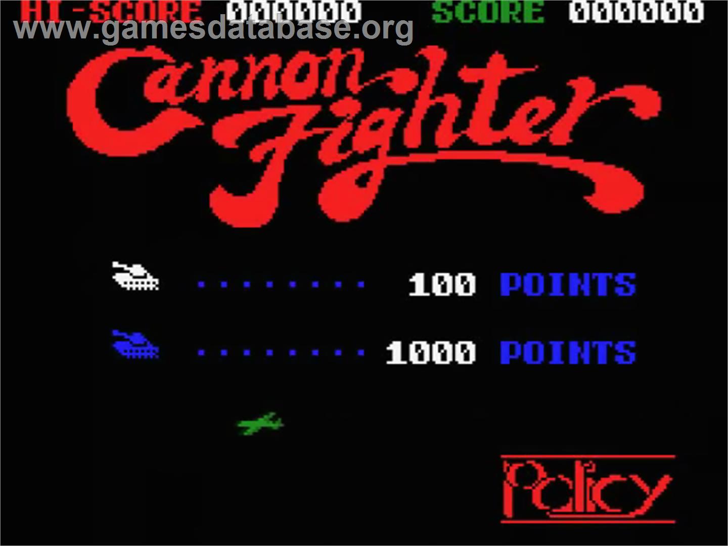 Cannon Fighter - MSX - Artwork - Title Screen