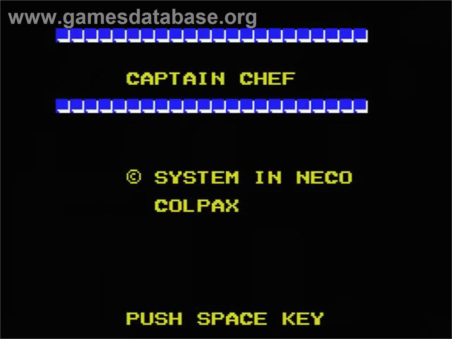Captain Chef - MSX - Artwork - Title Screen