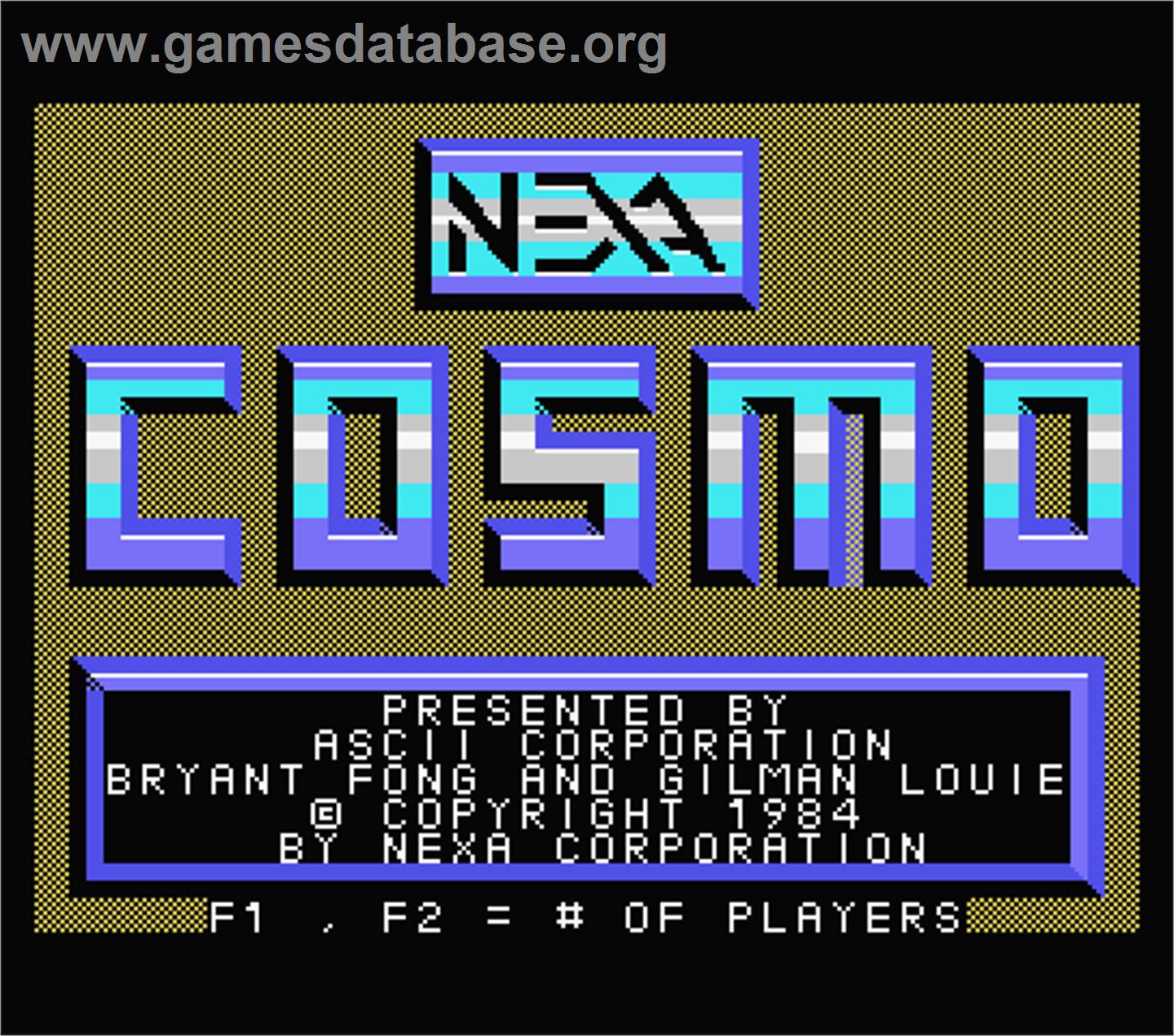 Captain Cosmo - MSX - Artwork - Title Screen
