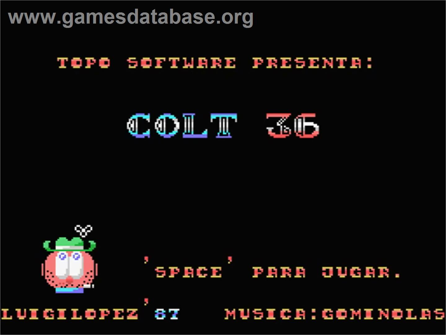 Colt 36 - MSX - Artwork - Title Screen