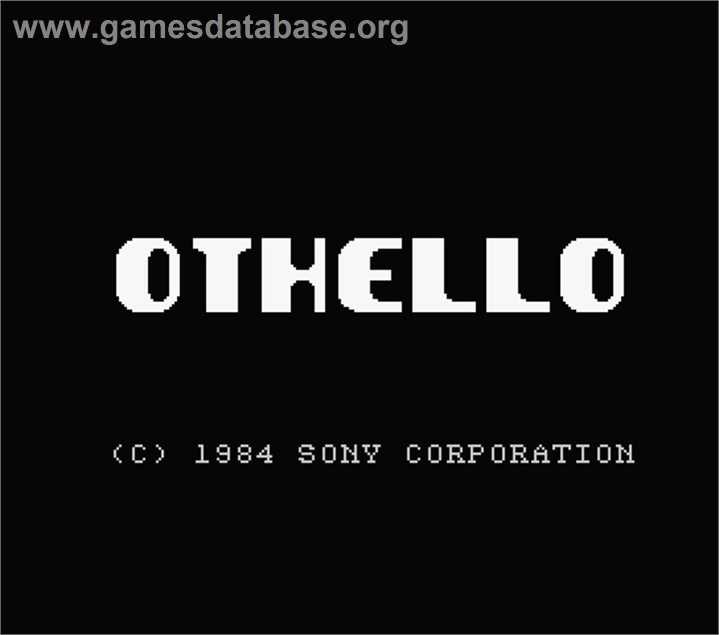 Computer Othello - MSX - Artwork - Title Screen