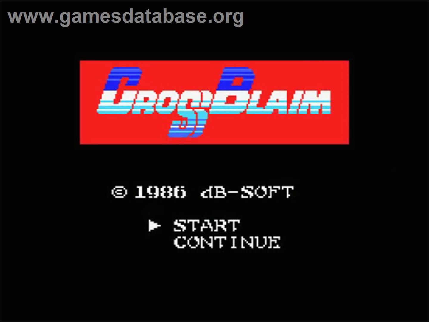 Cross Blaim - MSX - Artwork - Title Screen