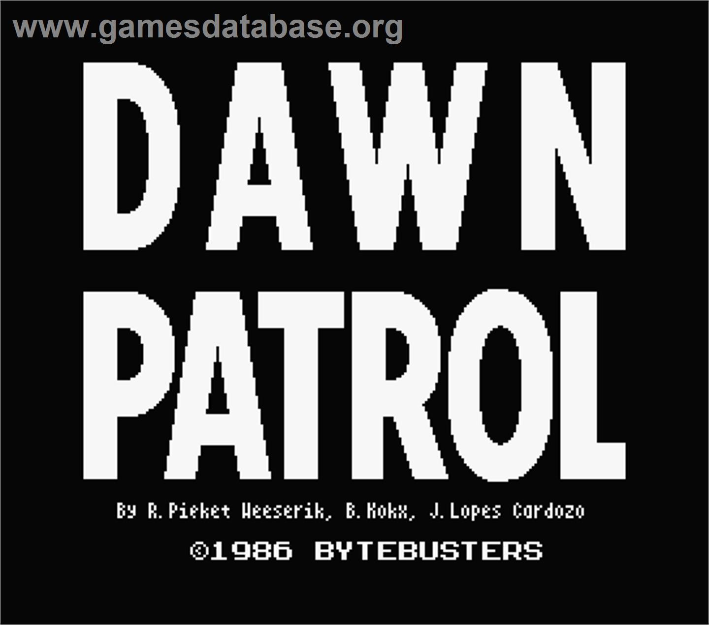 Dawn Patrol - MSX - Artwork - Title Screen