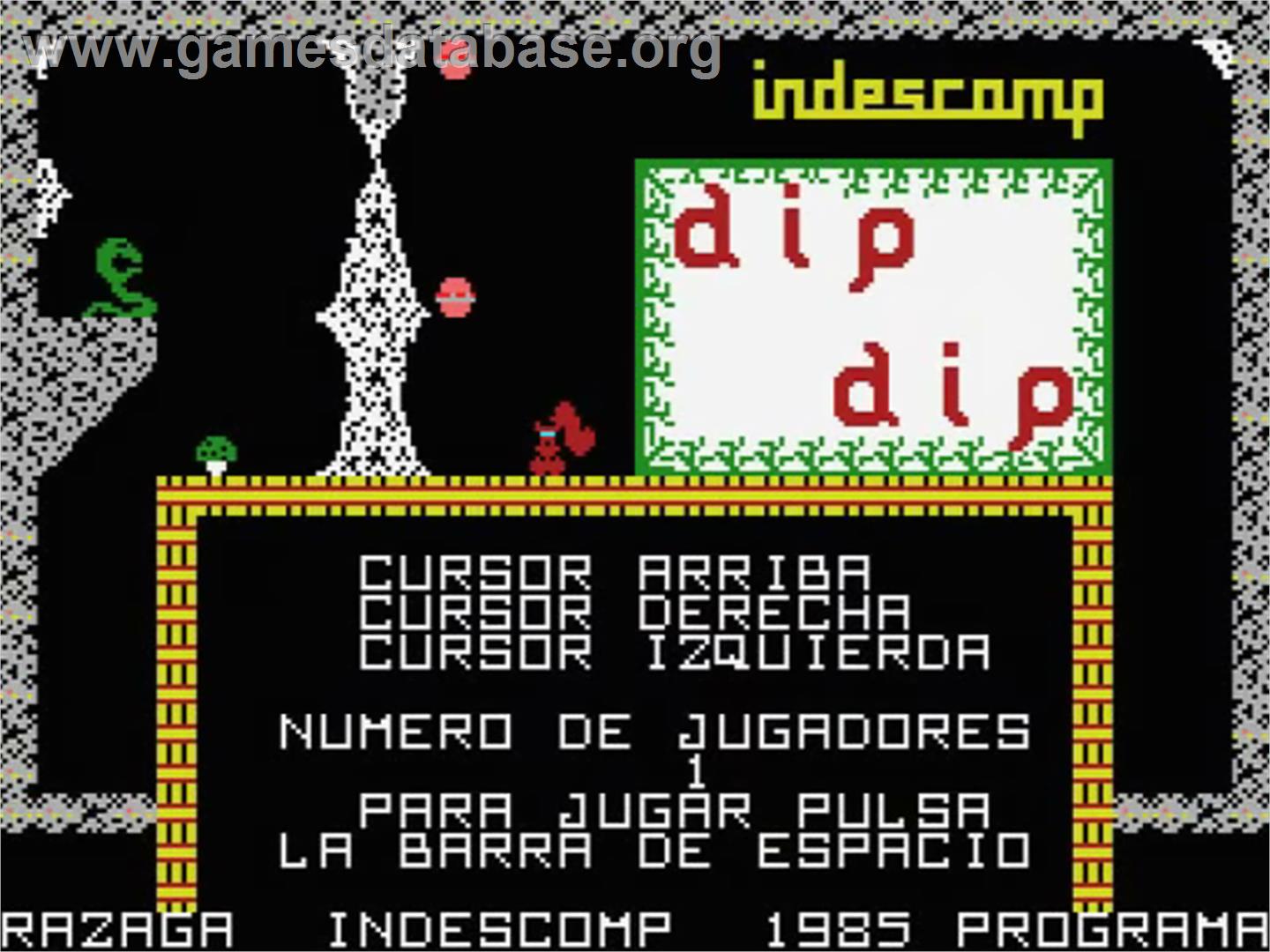 Dip Dip - MSX - Artwork - Title Screen