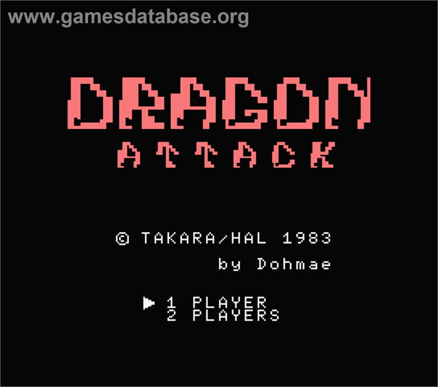 Dragon Attack - MSX - Artwork - Title Screen