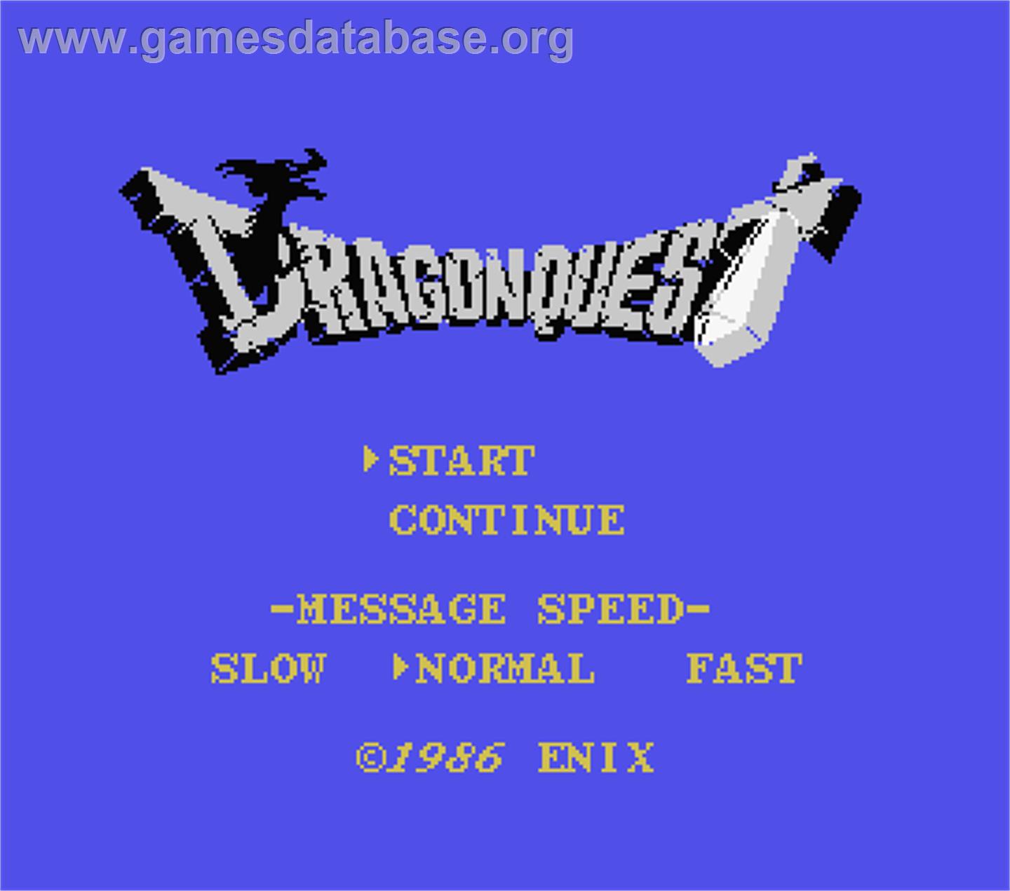 Dragon Quest - MSX - Artwork - Title Screen