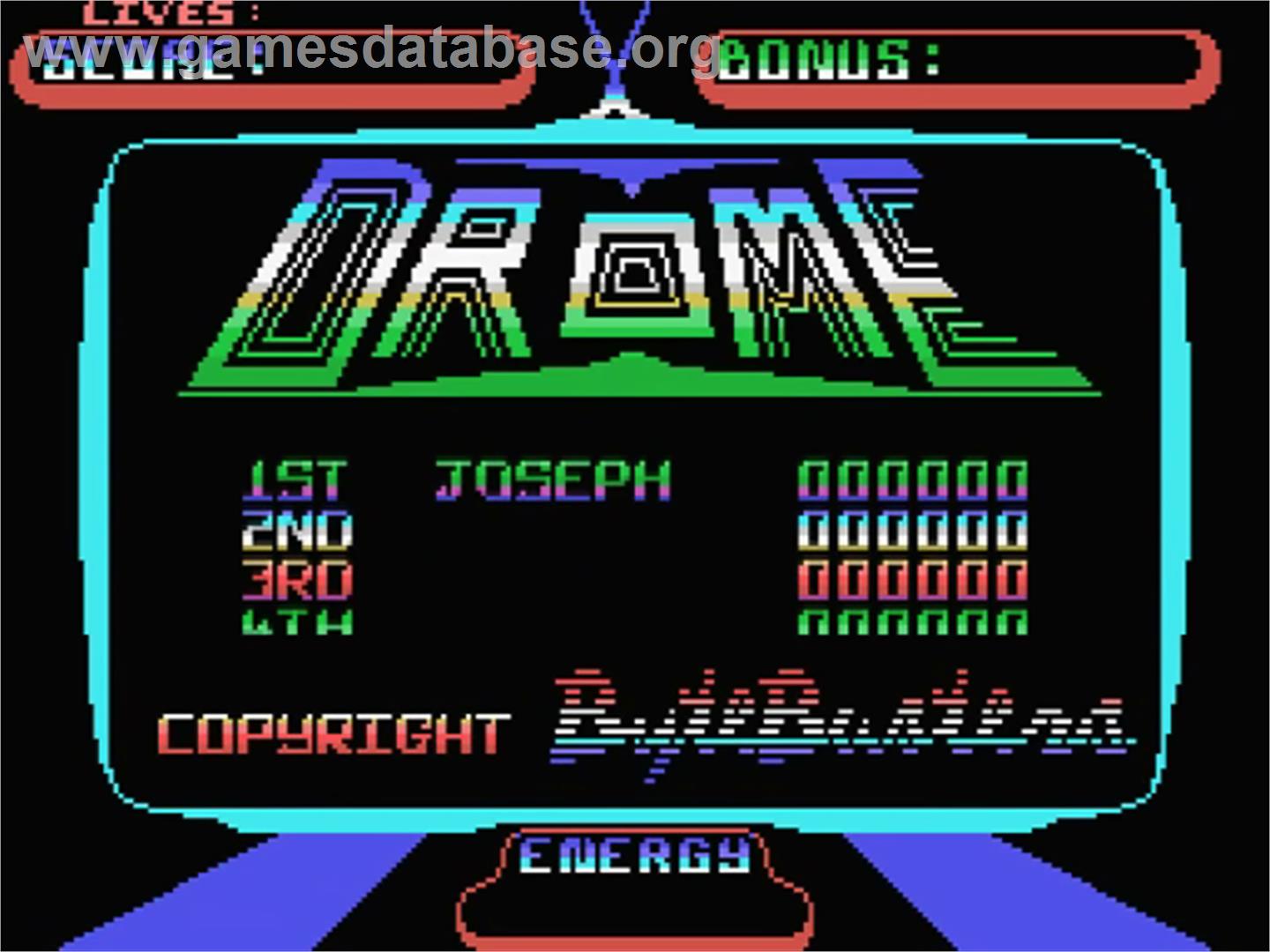 Drome - MSX - Artwork - Title Screen