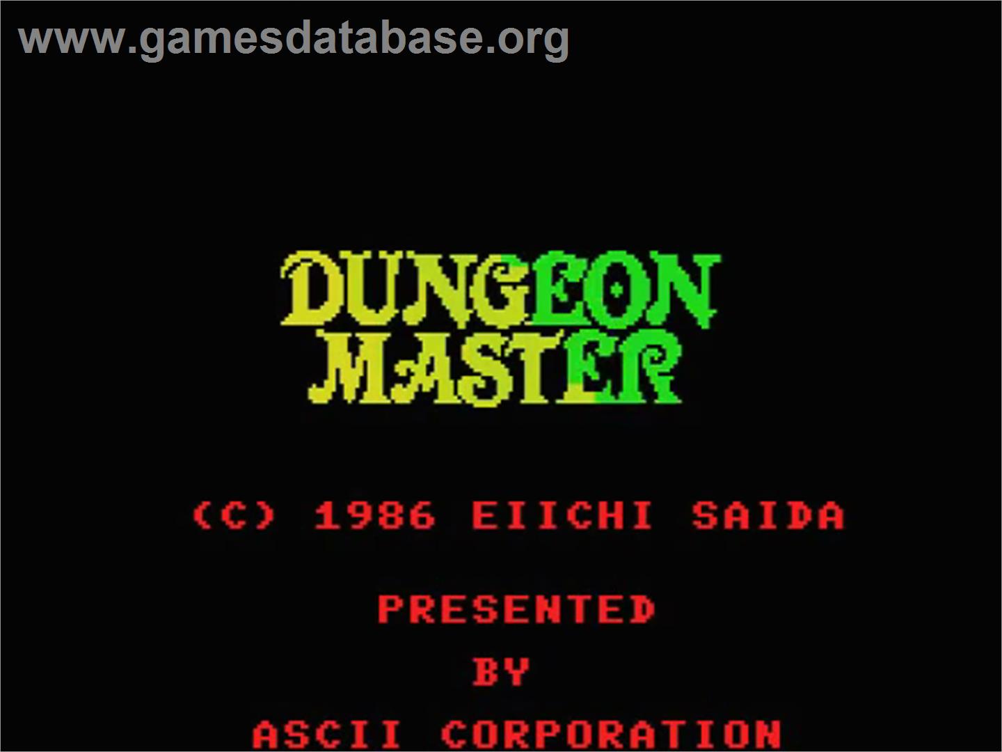 Dungeon Master - MSX - Artwork - Title Screen