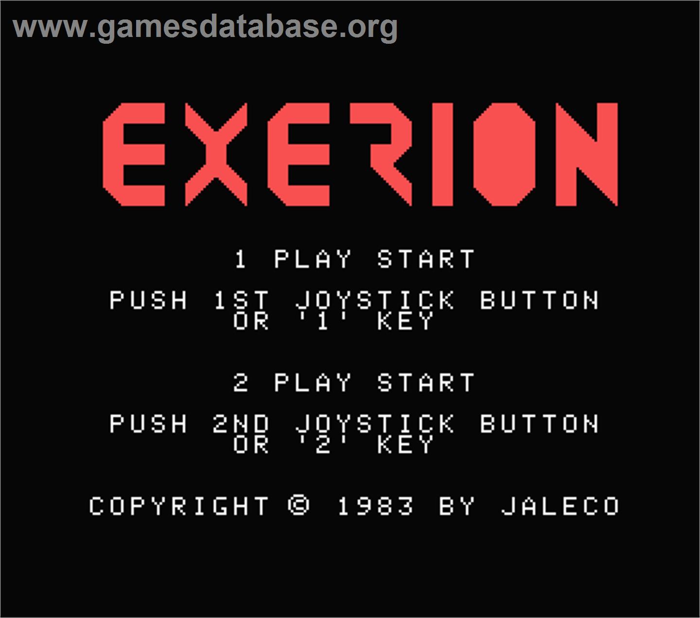 Exerion - MSX - Artwork - Title Screen