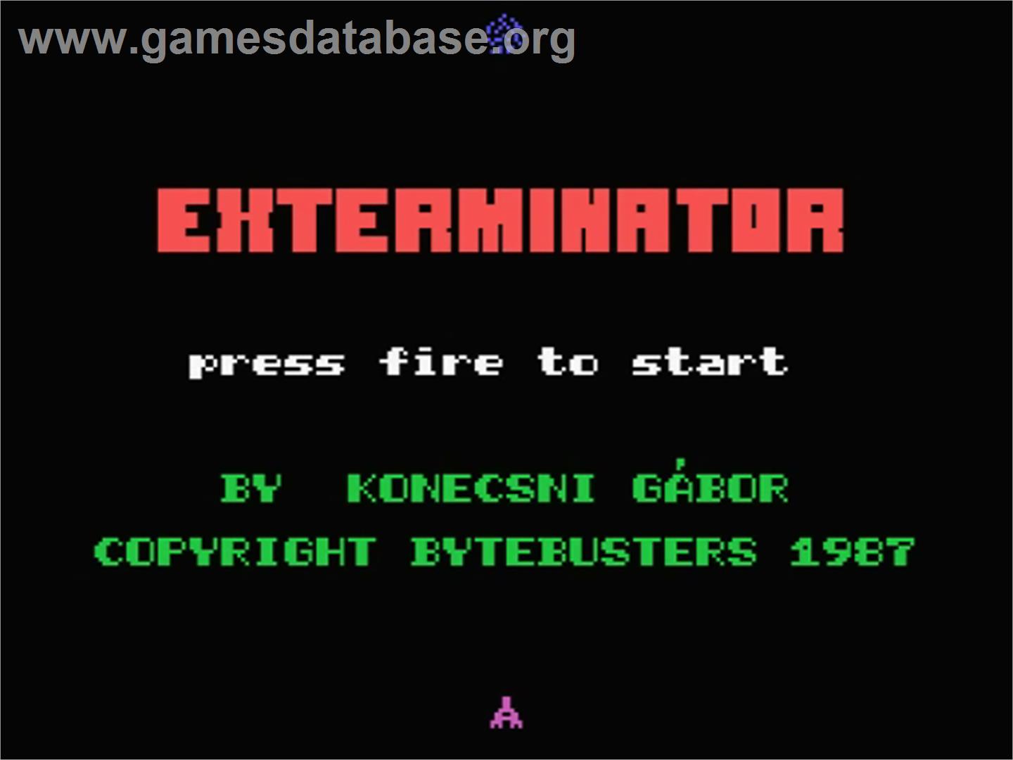 Exterminator - MSX - Artwork - Title Screen