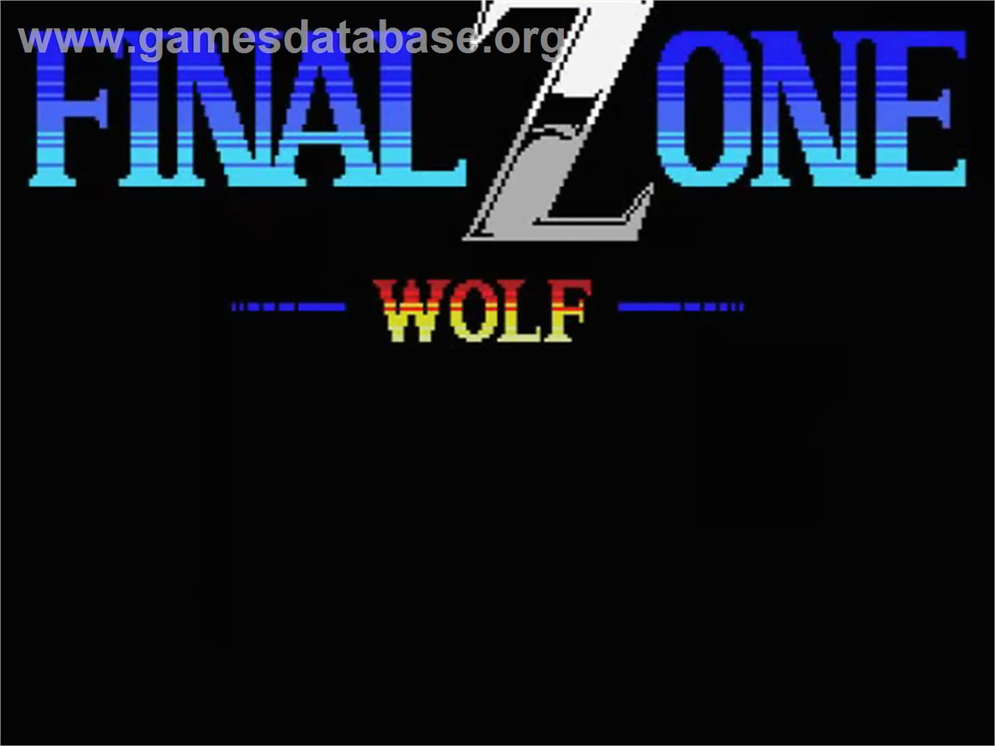 Final Zone Wolf - MSX - Artwork - Title Screen
