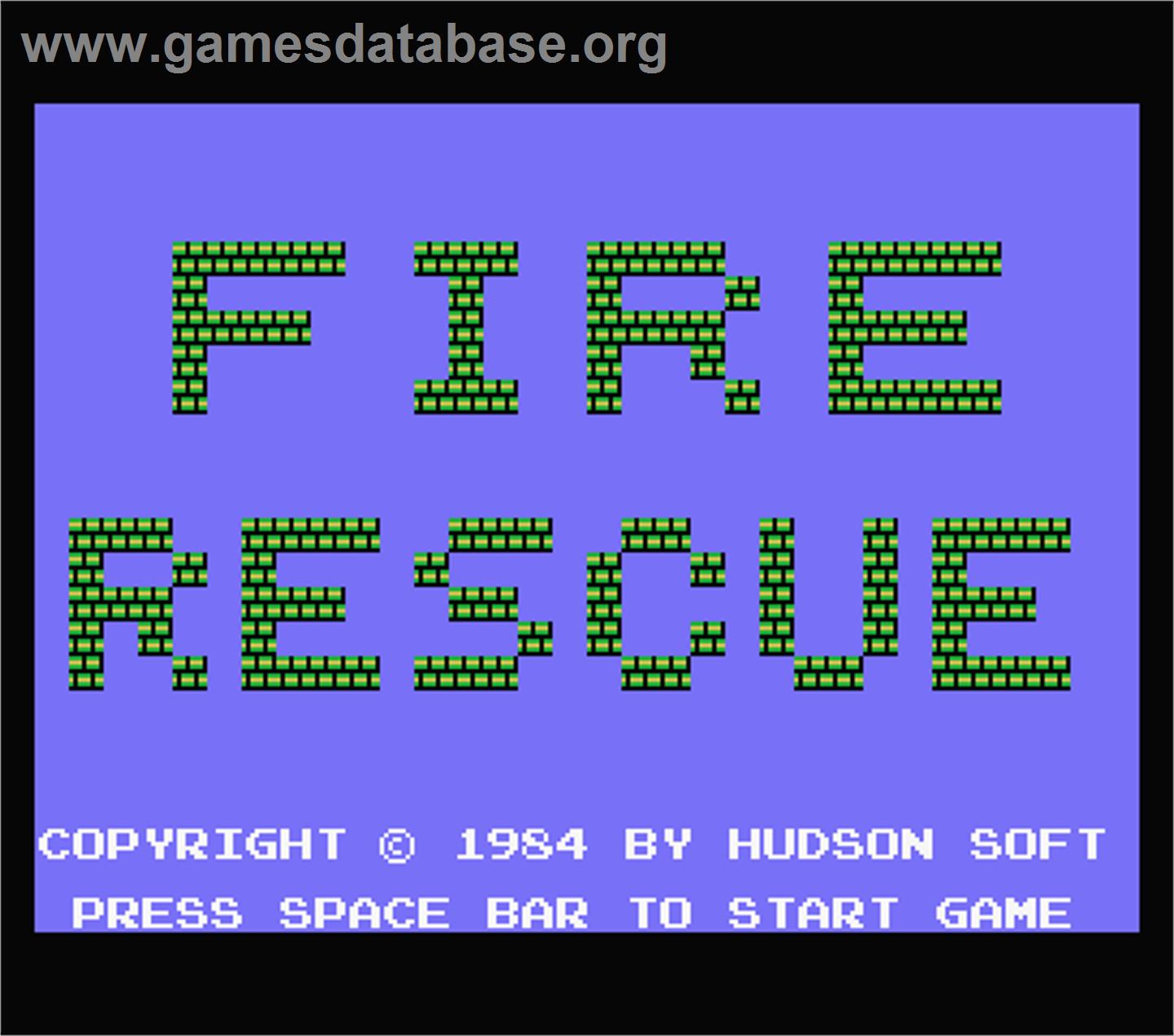 Fire Rescue - MSX - Artwork - Title Screen